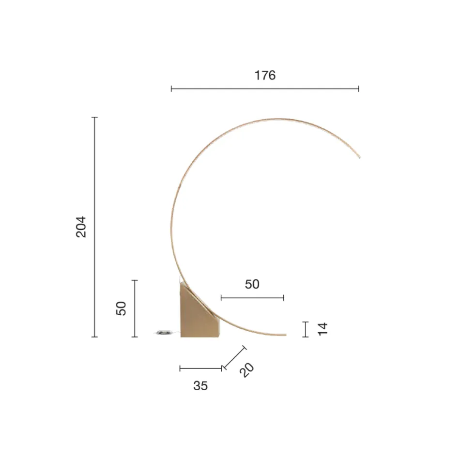Lampadaire en Métal Peint avec Lumière LED Dimmable - Eucalyptus Viadurini