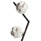 Lampadaire en Laiton Foncé et Verre Pierre Fabriqué en Italie - Bottega Viadurini