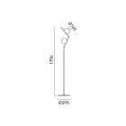 Lampadaire en Laiton Foncé et Verre Pierre Fabriqué en Italie - Bottega Viadurini