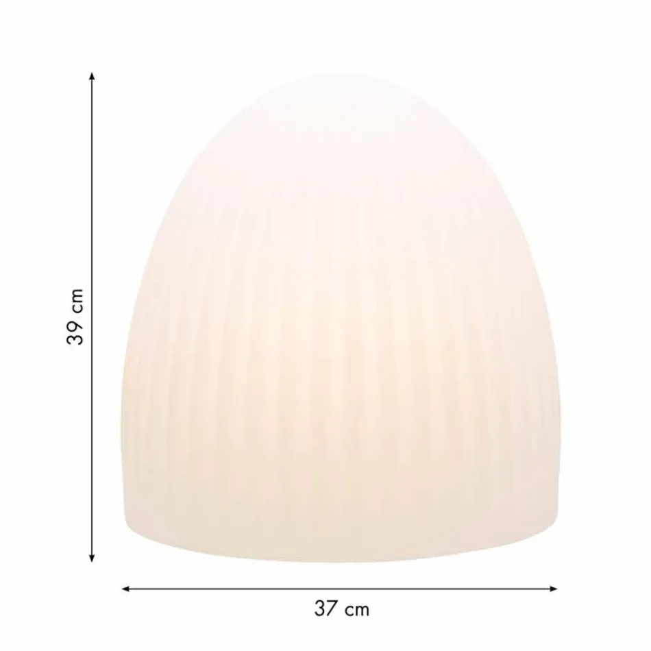 Lampadaire en plastique blanc avec design LED, solaire ou E27 - Massostar Viadurini