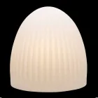 Lampadaire en plastique blanc avec design LED, solaire ou E27 - Massostar Viadurini