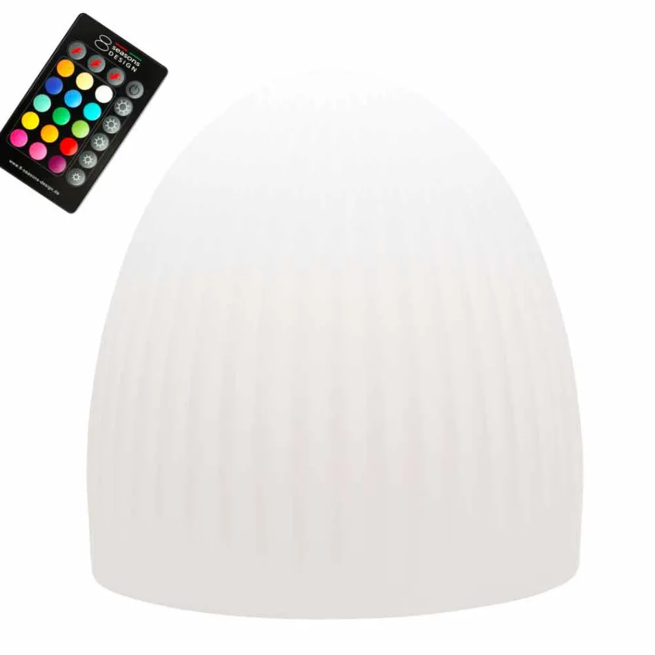 Lampadaire en plastique blanc avec design LED, solaire ou E27 - Massostar Viadurini