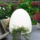 Lampadaire en plastique blanc avec design LED, solaire ou E27 - Massostar Viadurini