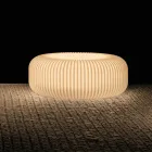 Lampadaire d'extérieur en polyéthylène albâtre fabriqué en Italie - Disco Viadurini