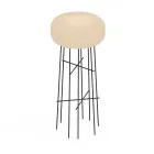 Lampadaire d'extérieur en polyéthylène albâtre fabriqué en Italie - Disco Viadurini
