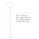 Lampadaire Althea en verre doublé poli ou satiné, fabriqué en Italie Viadurini