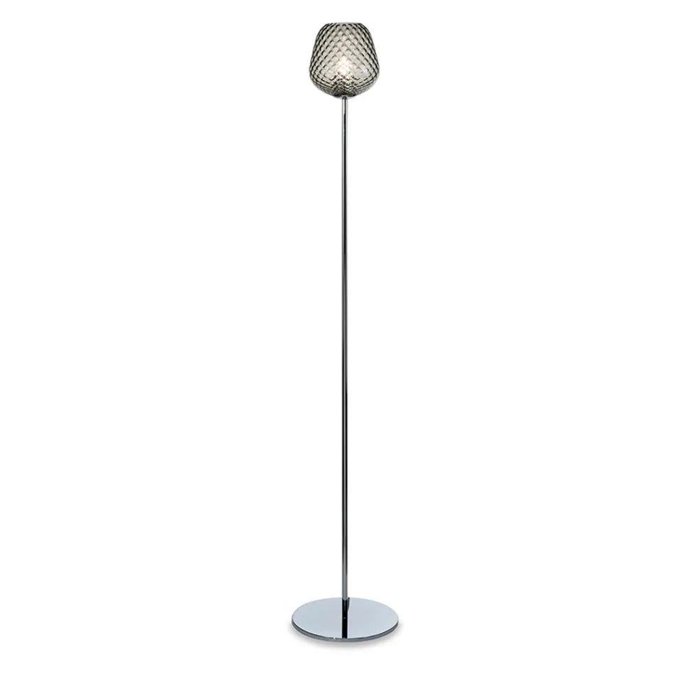 Lampadaire en verre opaque ou transparent, fabriqué en Italie - Elisia Viadurini