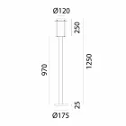 Lampadaire d'extérieur High Street Lamp en laiton et verre - Loggia par Il Fanale Viadurini