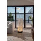 Lampadaire LED en Technopolymère Gris et Tiges Pvc Blanc - Touch Viadurini