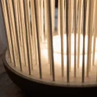 Lampadaire LED en Technopolymère Gris et Tiges Pvc Blanc - Touch Viadurini