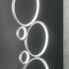 Lampadaire LED Moderne en Métal Peint Or ou Argent - Punto Viadurini