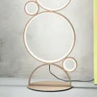 Lampadaire LED Moderne en Métal Peint Or ou Argent - Punto Viadurini