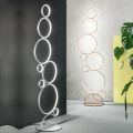 Lampadaire LED Moderne en Métal Peint Or ou Argent - Punto