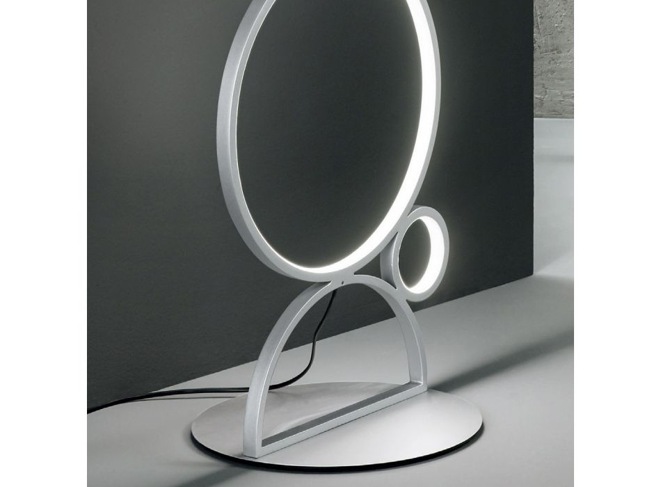Lampadaire LED Moderne en Métal Peint Or ou Argent - Punto Viadurini