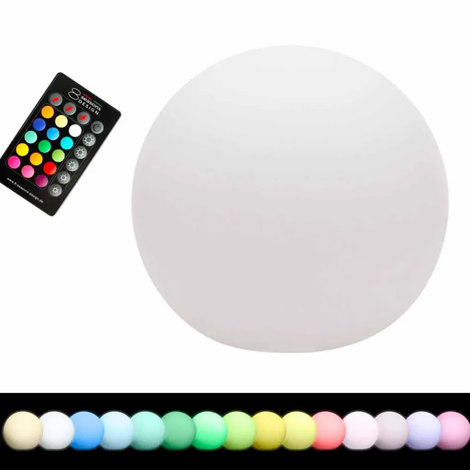 Lampadaire LED multicolore en plastique blanc, design rond - Globostar Viadurini