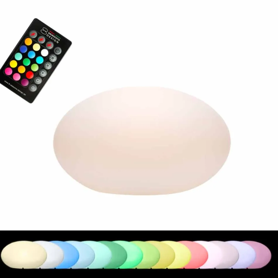 Lampadaire LED, Solaire ou E27 de Design Ovale Moderne Coloré - Uovostar Viadurini