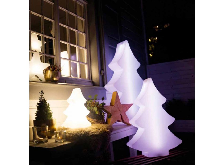 Lampadaire LED, Solaire ou E27 en Plastique Design Noël - Alberostar Viadurini