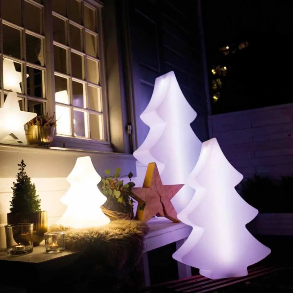 Lampadaire LED, Solaire ou E27 en Plastique Design Noël - Alberostar Viadurini
