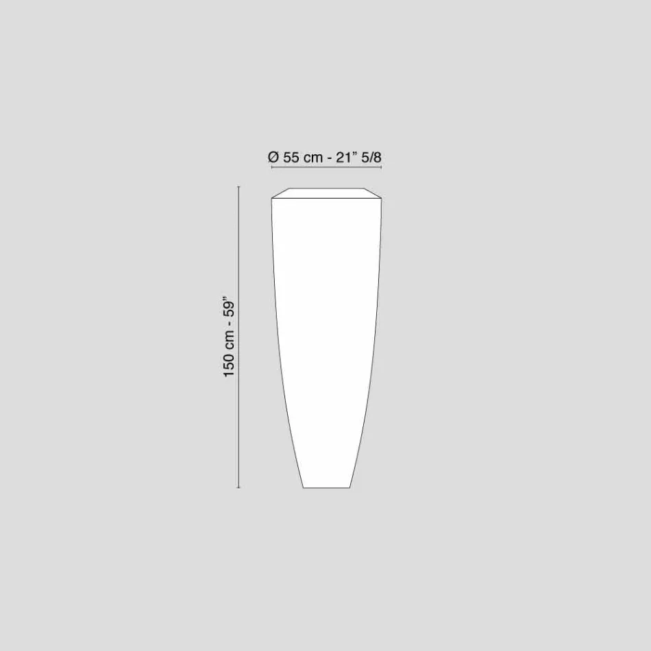 Lampadaire contemporain LED pour intérieur Ldpe Howitzer Big Viadurini