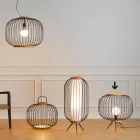 Lampe en acier au sol design contemporain Ø48xh.52 cm Leira Viadurini