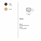 Lampe en acier au sol design contemporain Ø48xh.52 cm Leira Viadurini