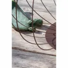 Lampadaire ou support en fil métallique blanc ou bronze - Lanterne Viadurini