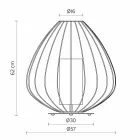 Lampadaire ou support en fil métallique blanc ou bronze - Lanterne Viadurini