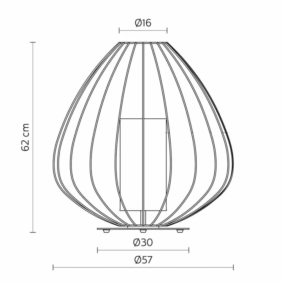 Lampadaire ou support en fil métallique blanc ou bronze - Lanterne Viadurini