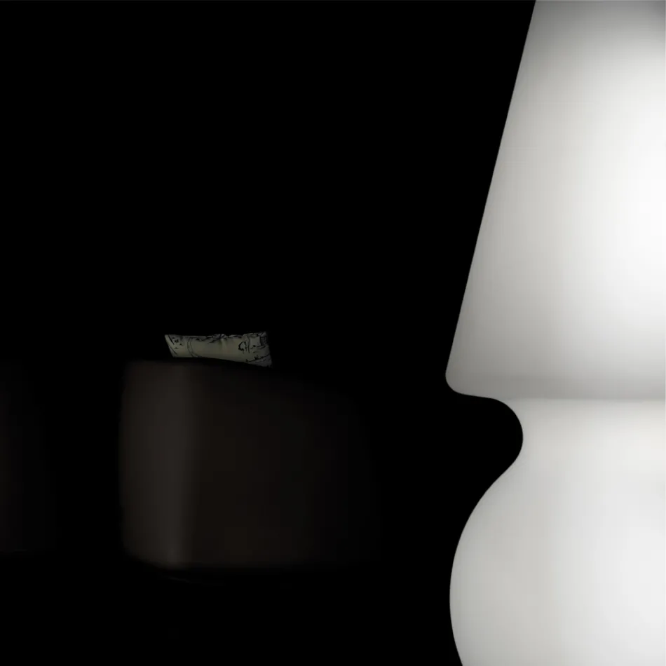 Lampadaire d'extérieur Alvarez avec éclairage LED en polyéthylène, fabriqué en Italie Viadurini