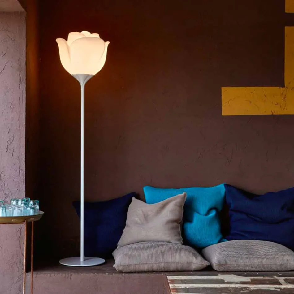 Lampadaire d'extérieur design fleur en plastique - Baby Love - Myyour Viadurini