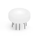 Lampadaire d'extérieur Disco en polyéthylène blanc, fabriqué en Italie Viadurini
