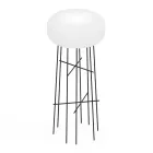 Lampadaire d'extérieur Disco en polyéthylène blanc, fabriqué en Italie Viadurini