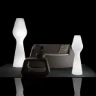 Lampadaire d'extérieur Reyes en polyéthylène avec éclairage LED, fabriqué en Italie Viadurini