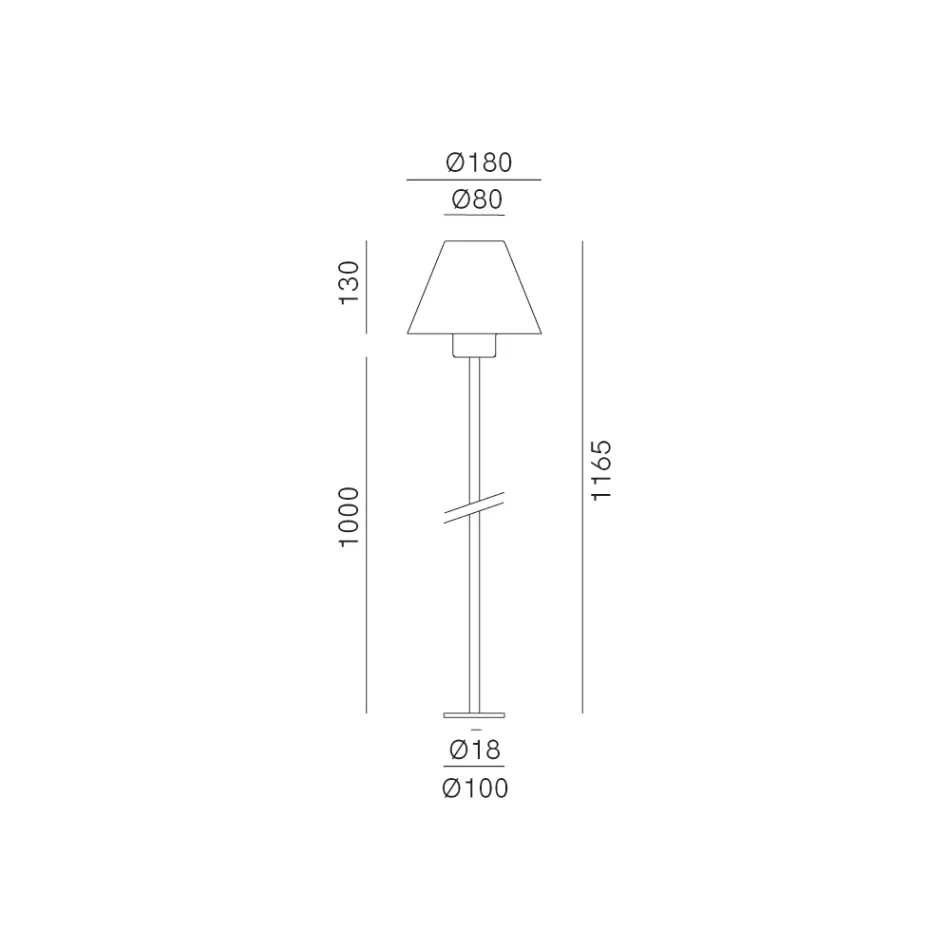 Lampadaire d'extérieur en laiton et cuivre fabriqué en Italie - Sword Viadurini