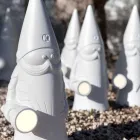 Lampadaire LED extérieur au design moderne en technopolymère blanc - Nano Viadurini