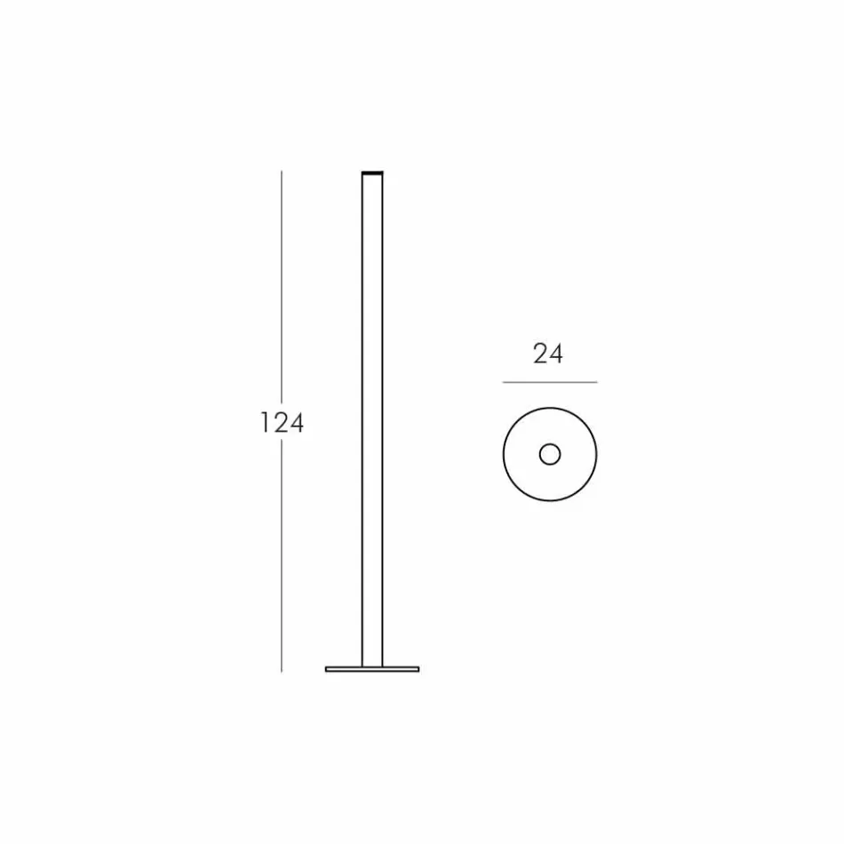 Lampadaire Slide Flux slim en méthacrylate fabriqué en Italie Viadurini