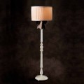 Lampe de sol de design vintage en soie couleur ivoire Chanel