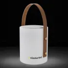 Lampe design portable pour l'extérieur avec LED multicolores, haut-parleur Bluetooth et télécommande (IP44) Viadurini