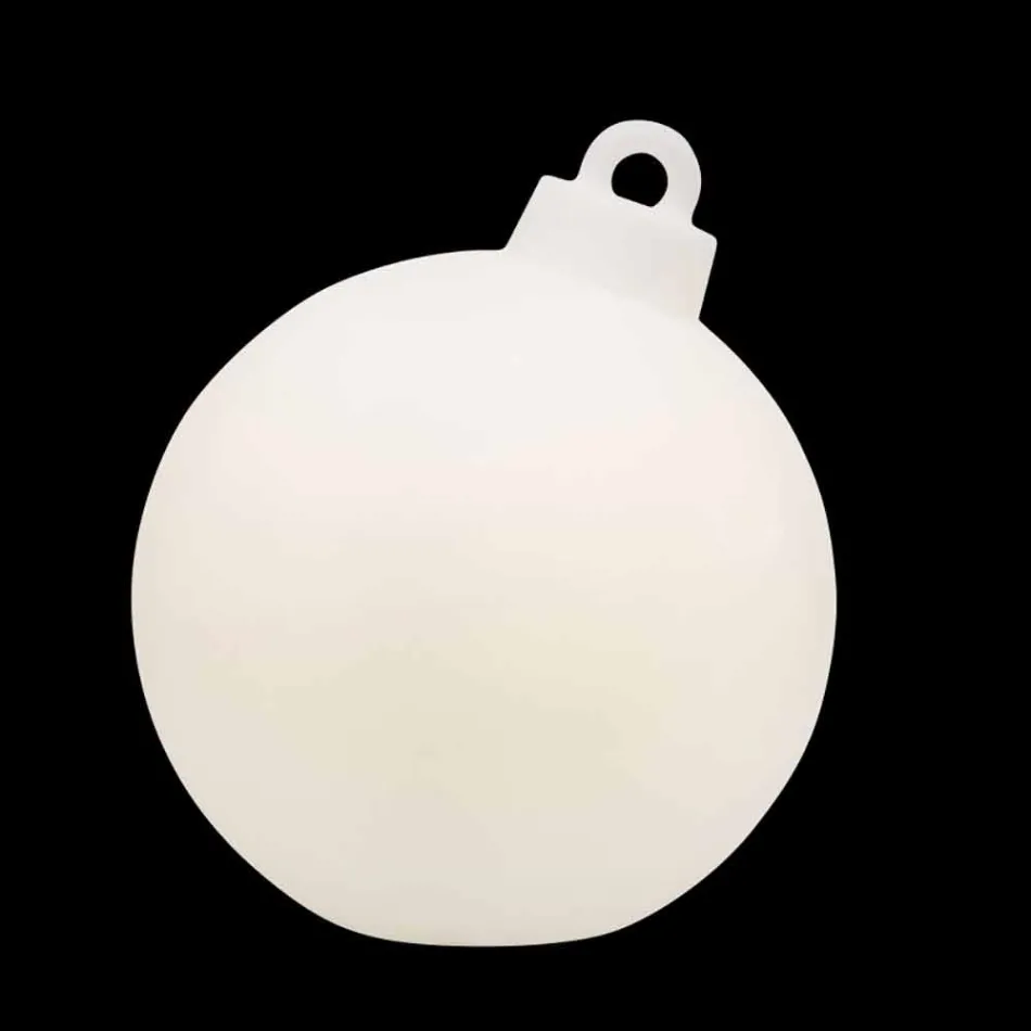 Lampe de décoration intérieure ou extérieure rouge, boule de Noël blanche - Pallastar Viadurini