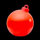 Lampe de décoration intérieure ou extérieure rouge, boule de Noël blanche - Pallastar Viadurini
