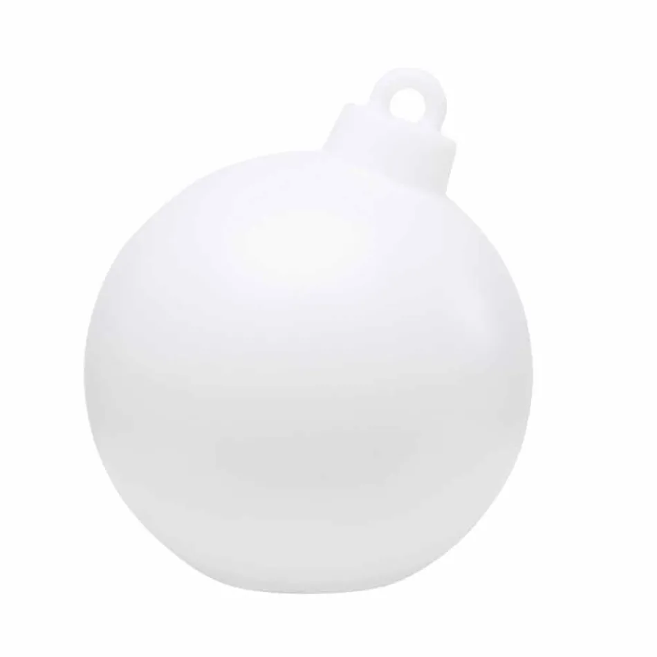 Lampe de décoration intérieure ou extérieure rouge, boule de Noël blanche - Pallastar Viadurini