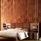 Lampe suspension Grilli Snake en cuir et métal made in Italy Viadurini