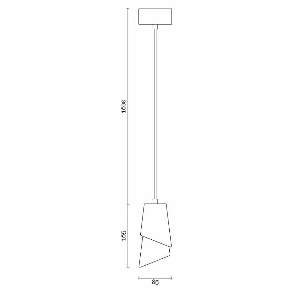 Lampe à suspension design en céramique produite en Italie, Asie Viadurini