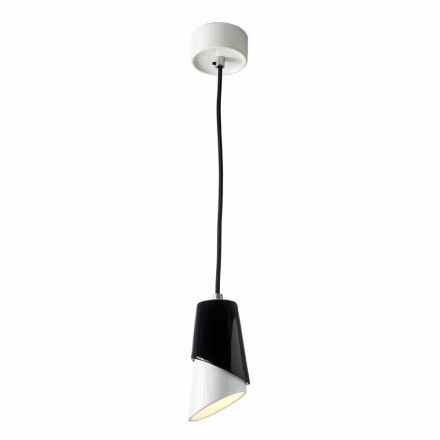 Lampe à suspension design en céramique produite en Italie, Asie Viadurini