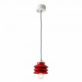 Lampe à suspension design en céramique rouge fabriquée en Italie, Asie