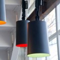Lampe design à suspension In-es.artdesign peinture résine tableau noir