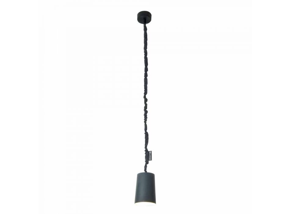 Lampe design à suspension In-es.artdesign peinture résine tableau noir Viadurini