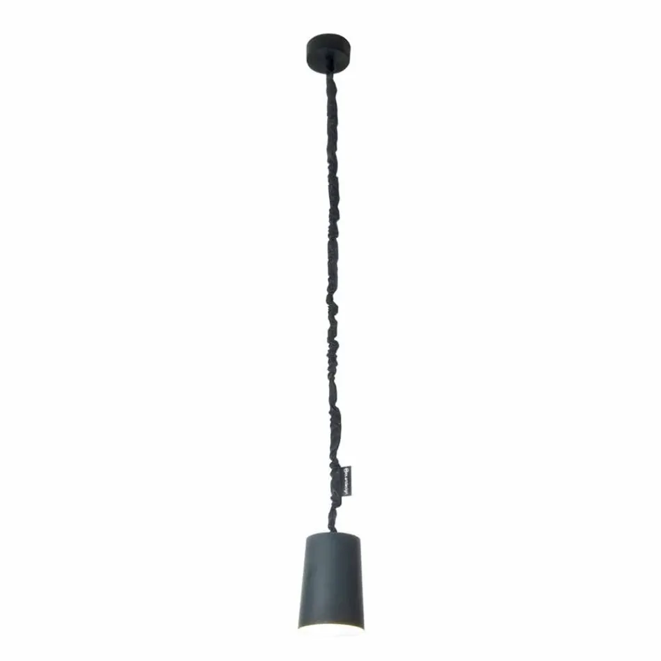 Lampe design à suspension In-es.artdesign peinture résine tableau noir Viadurini