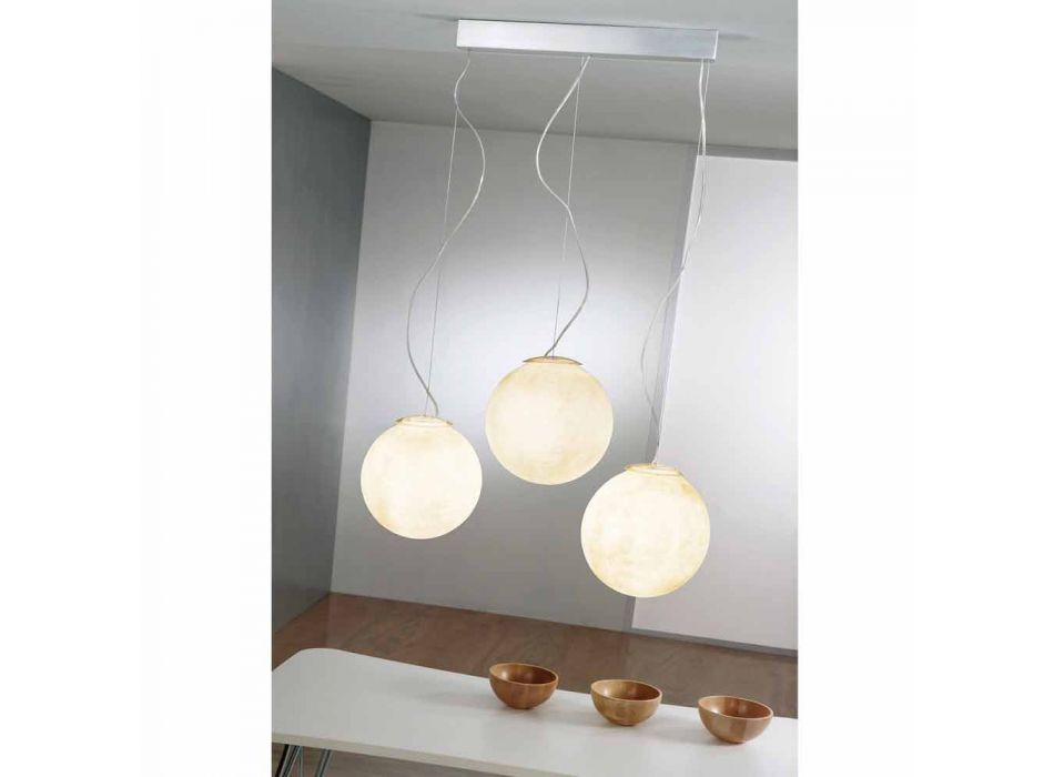 Lampe design à suspension In-es.artdesign Tre Lune en nébulite Viadurini