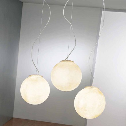 Lampe design à suspension In-es.artdesign Tre Lune en nébulite Viadurini